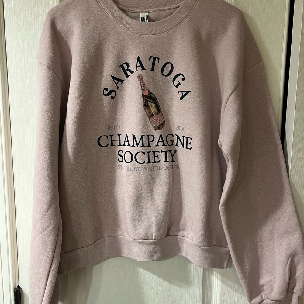 American Apparel brand Saratoga Champagne Society sweatshirt NWT